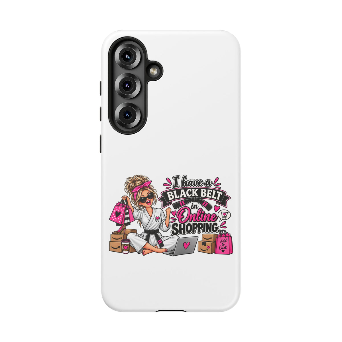 "I Have a Black Belt in Online Shopping" Phone Case — product photo 8 | The ClawMark Store