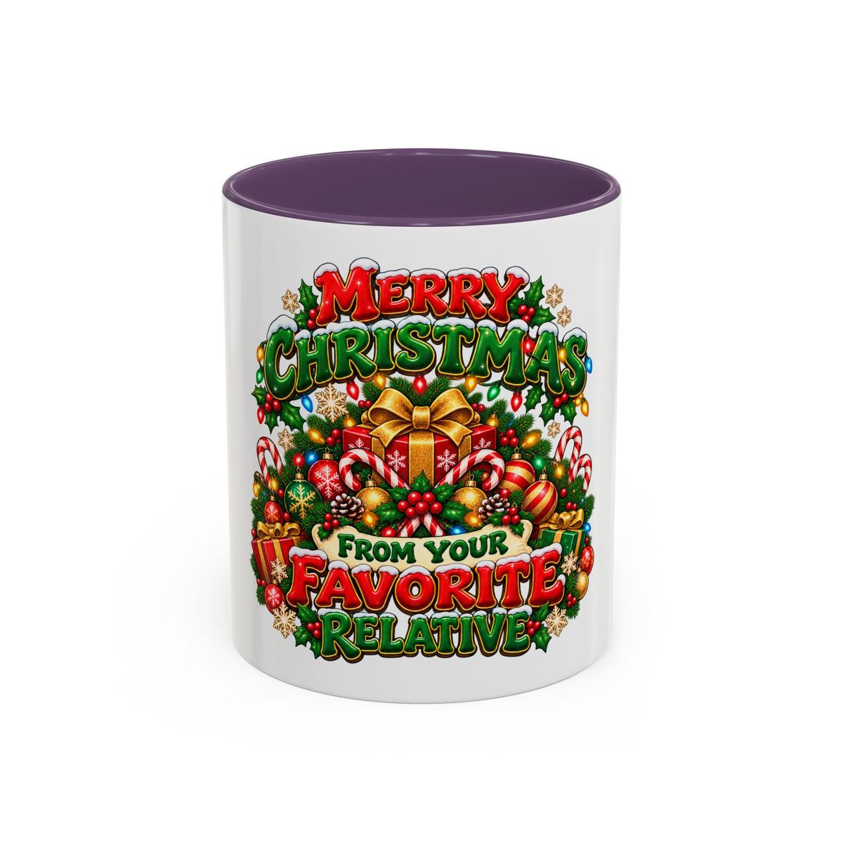 Christmas Coffee Mug — "Merry Christmas from Your Favorite Relative" Holiday Gift