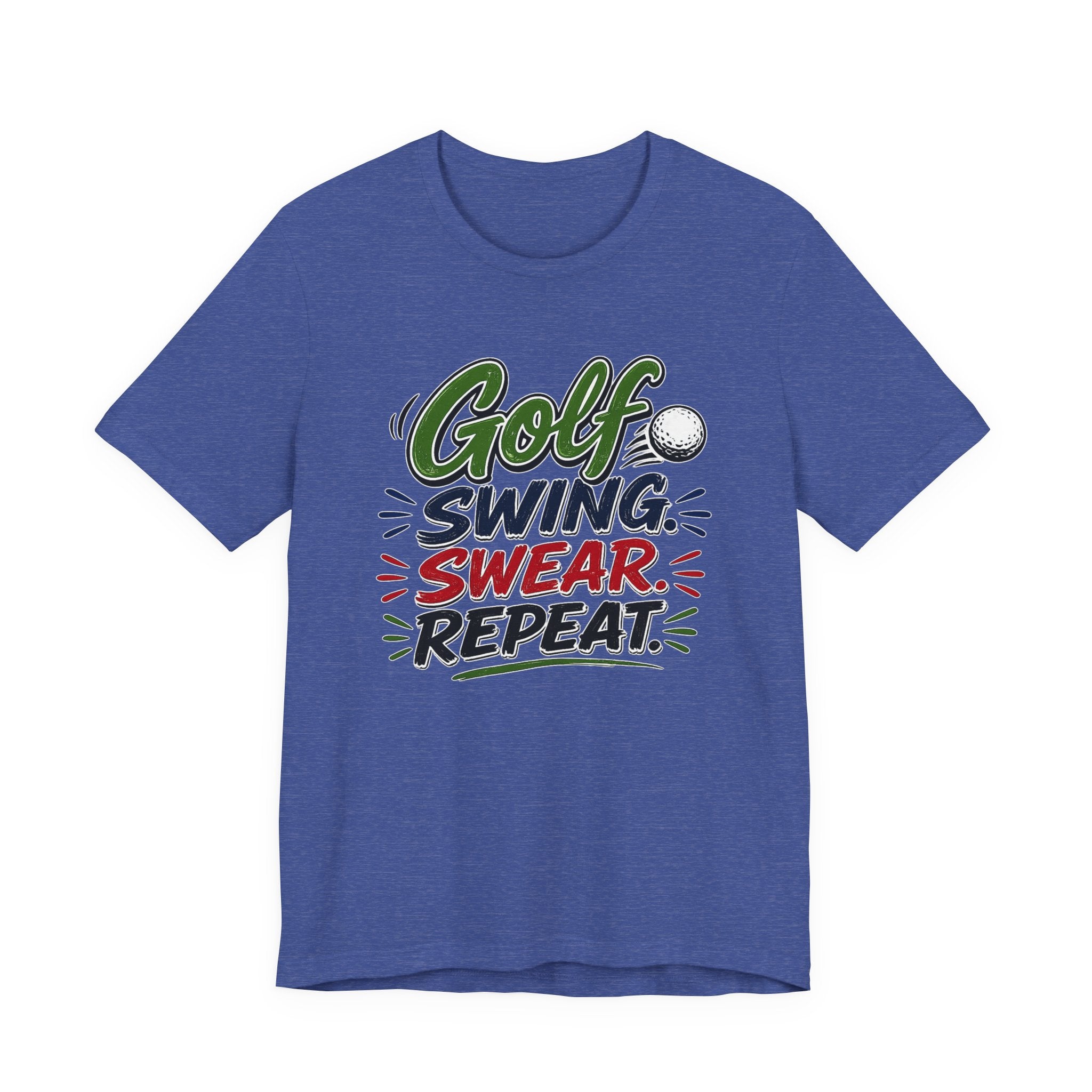 Golf - Swing, Swear, Repeat | T-Shirt | Golf Graphic Tee