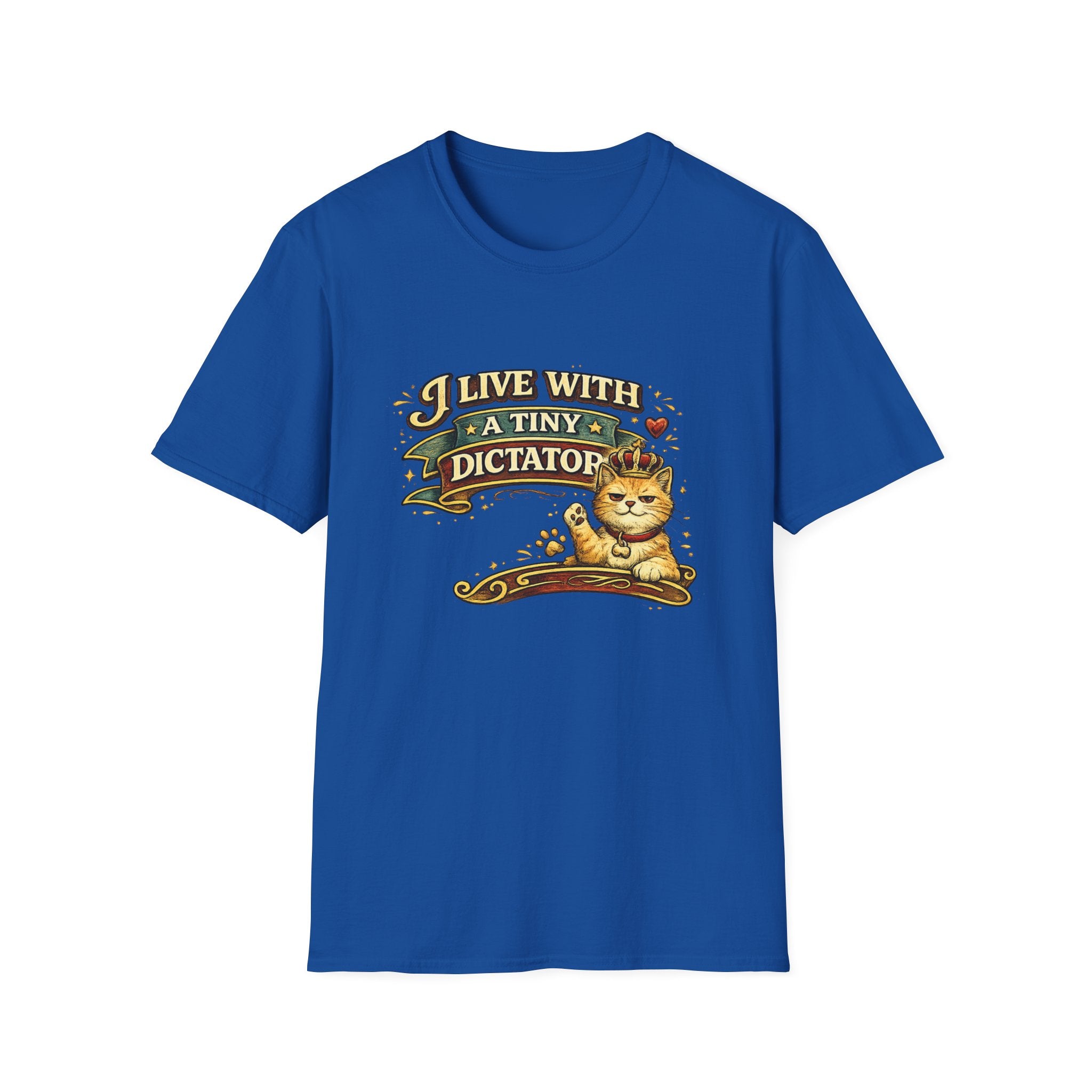 I Live With A Tiny Dictator | T-Shirt | Cat