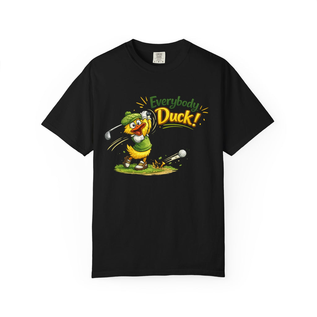 Everybody Duck! | T-shirt | Funny Cartoon Golf Shirt