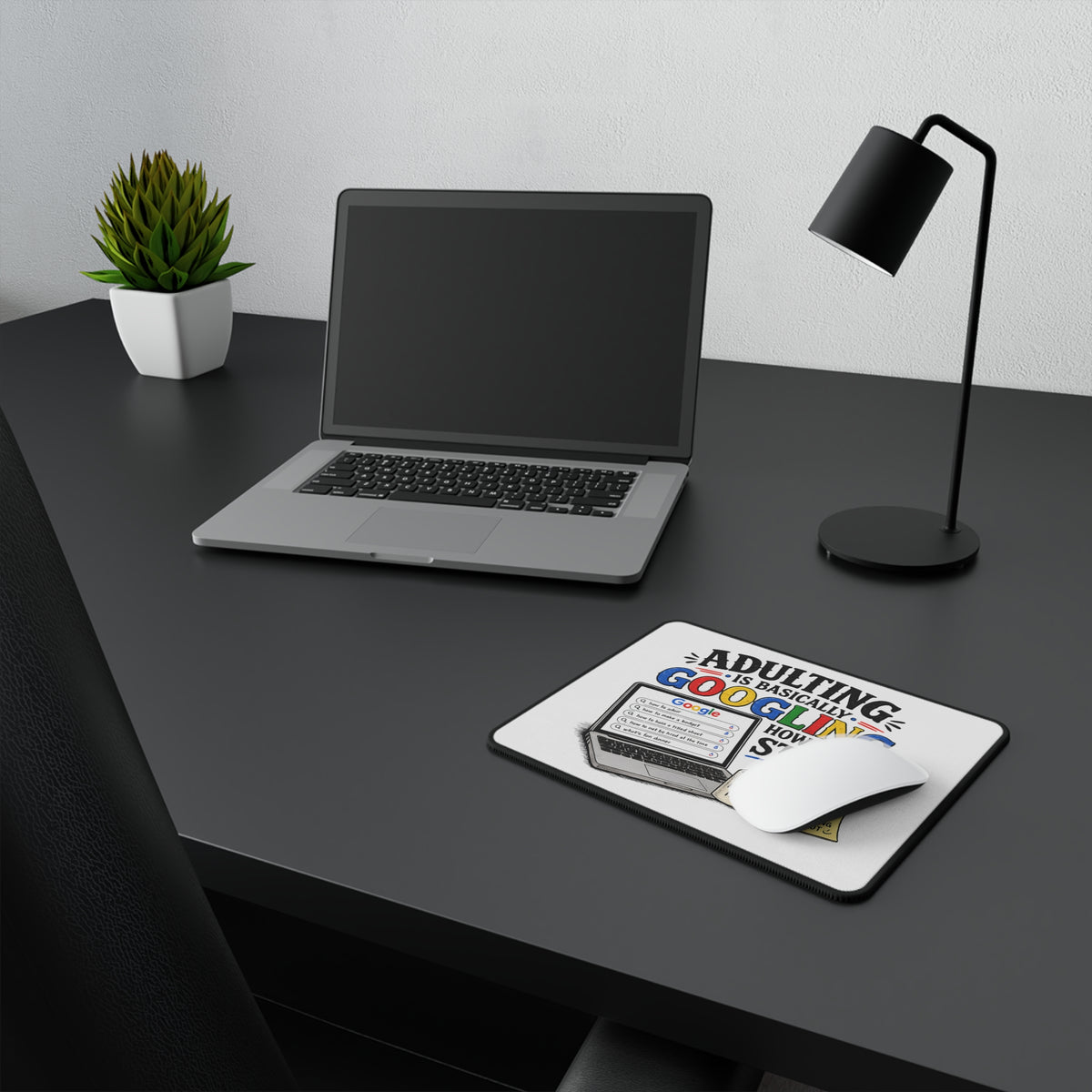 Adulting Is Basically Googling How to Do Stuff — Gaming Mouse Pad — product photo 2 | The ClawMark Store