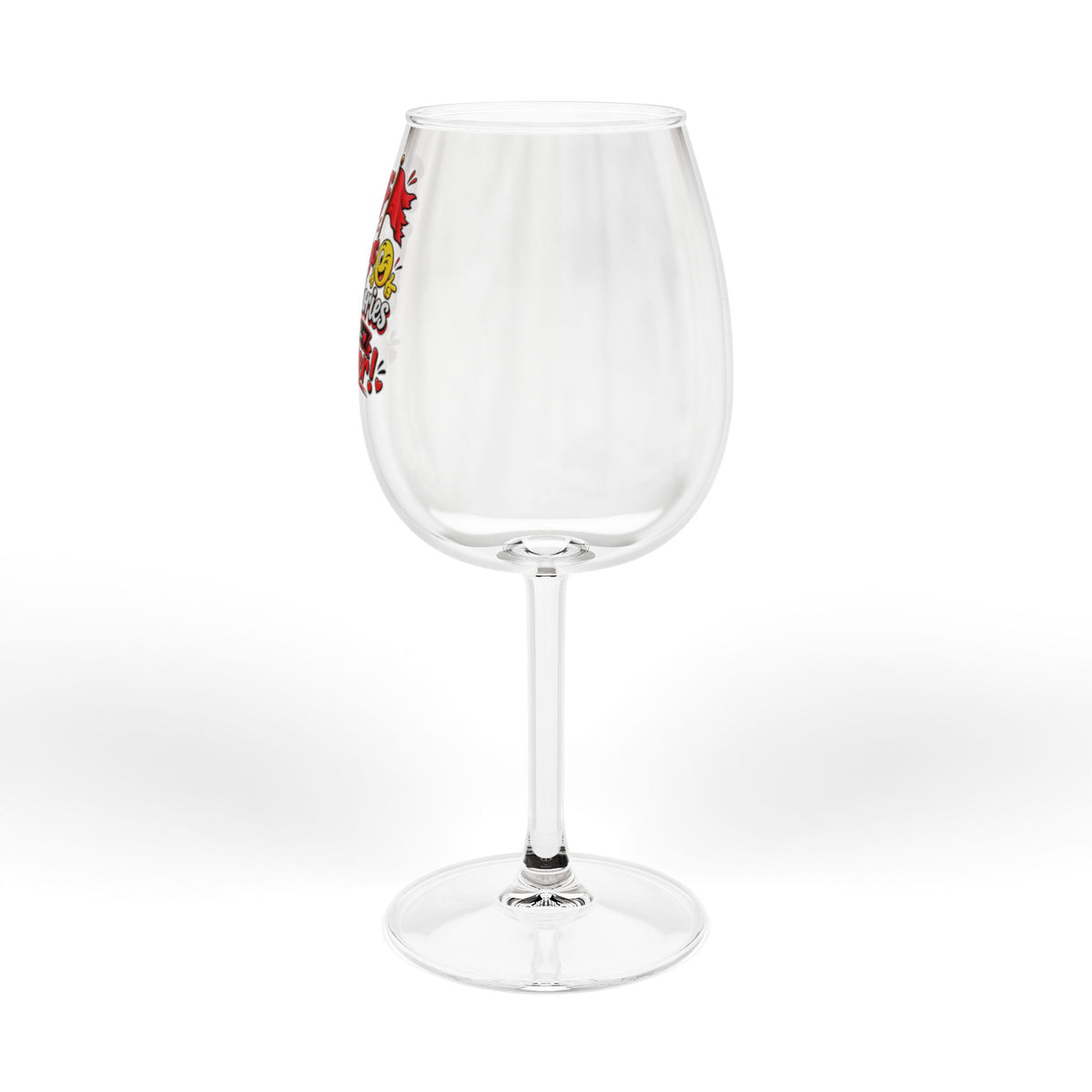 "Dating, Red Flag, Fun Stories Since Forever" Wine Glass — product photo 1 | The ClawMark Store