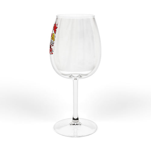 "Dating, Red Flag, Fun Stories Since Forever" Wine Glass — product photo 1 | The ClawMark Store